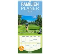 Familienplaner 2026 - Passion Golf mit 5 Spalten (Wandkalender, 21 x 45 cm) CALVENDO: Stimmungsvolle Impressionen aus der Welt des Golfsports