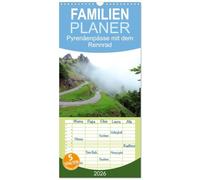 Familienplaner 2026 - Pyrenäenpässe mit dem Rennrad 2026 mit 5 Spalten (Wandkalender, 21 x 45 cm) CALVENDO: Ein Fotokalender mit 12 faszinierenden Radsportmotiven