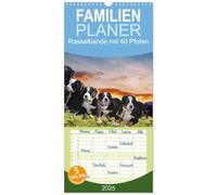 Familienplaner 2026 - Rasselbande mit 40 Pfoten mit 5 Spalten (Wandkalender, 21 x 45 cm) CALVENDO: Zuckersüße Berner Sennenhundwelpen