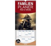 Familienplaner 2026 - Ride to Valhalla mit 5 Spalten (Wandkalender, 21 x 45 cm) CALVENDO: Epische nordische Legenden auf zwei Rädern