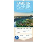 Familienplaner 2026 - Sächsische Schweiz / Geburtstagsplaner mit 5 Spalten (Wandkalender, 21 x 45 cm) CALVENDO: Traumhafte Landschaft im Elbsandsteingebirge