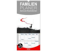 Familienplaner 2026 - Samurai Illustrationen mit 5 Spalten (Wandkalender, 21 x 45 cm) CALVENDO: Erlebe die zeitlose Eleganz der Illustrationen, jedes ... jede Linie ein Hauch von Ehre und Tradition.