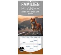 Familienplaner 2026 - Shiba Inu - Stolz und Anmut mit 5 Spalten (Wandkalender, 21 x 45 cm) CALVENDO: Shiba Inu - Faszination japanischer Schönheit