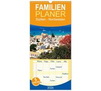Familienplaner 2026 - Sizilien - Nordwesten mit 5 Spalten (Wandkalender, 21 x 45 cm) CALVENDO: Der wilde Nordwesten Siziliens ist noch ein echter Geheimtipp und hält einige Überraschungen bereit:
