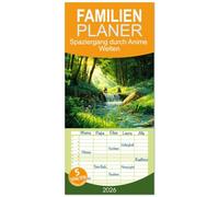Familienplaner 2026 - Spaziergang durch Anime Welten mit 5 Spalten (Wandkalender, 21 x 45 cm) CALVENDO: Ein Kalender, der Träume weckt - Fantasievolle Anime-Landschaften für jeden Monat