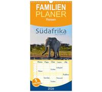 Familienplaner 2026 - Südafrika - Big 5 und mehr mit 5 Spalten (Wandkalender, 21 x 45 cm) CALVENDO: Faszinierende Fotos von Büffel, Leopard, Löwe, Nashorn, Elefant und anderen.