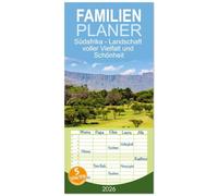 Familienplaner 2026 - Südafrika - Landschaft voller Vielfalt und Schönheit mit 5 Spalten (Wandkalender, 21 x 45 cm) CALVENDO: Die atemberaubenden ... - wild, vielfältig und einfach unvergesslich