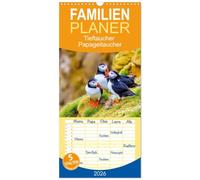Familienplaner 2026 - Tieftaucher Papageitaucher mit 5 Spalten (Wandkalender, 21 x 45 cm) CALVENDO: Wo der Schnabel leuchtet, beginnt dein Abenteuer.