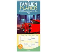 Familienplaner 2026 - US Classic Cars im Jet-Age mit 5 Spalten (Wandkalender, 21 x 45 cm) CALVENDO: Ein Blick auf die US-Autos mit Chrom und Heckflossen der 1960er und frühen 1970er Jahre.
