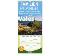 Familienplaner 2026 - Wales - Eine spektakuläre Reise in ein bezauberndes Land. mit 5 Spalten (Wandkalender, 21 x 45 cm) CALVENDO: Eine schöne Reise nach Wales.