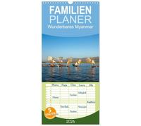 Familienplaner 2026 - Wunderbares Myanmar mit 5 Spalten (Wandkalender, 21 x 45 cm) CALVENDO: Eine Reise durch das wunderbare und geheimnisvolle Myanmar