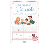 Familienplaner à la Carte - Wo das Chaos auf die Liebe trifft - 5 Spaltemilienkalender 26x49 cm - mit Ferienterminen - Stundenplänen - Wandkalender - Wandplaner