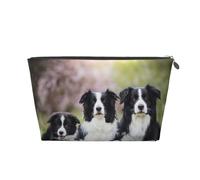 Famille Border Collie, Trousse de Toilette Trousse de Maquillage Sac à cosmétiques Trousse de Toilette de Voyage Portable