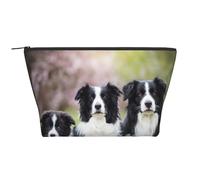 Famille Border Collie, Trousse de Toilette Trousse de Maquillage Sac à cosmétiques Trousse de Toilette de Voyage Portable