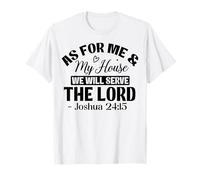 Famille chrétienne Moi et ma Maison serviront Le Seigneur Joshua T-Shirt