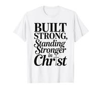 Famille chrétienne Religieuse Mari Femme Bulit Strong Christ T-Shirt