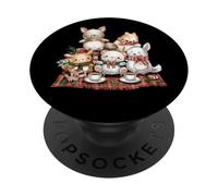 Famille d'animaux en Peluche Douce de Noël PopSockets PopGrip Adhésif