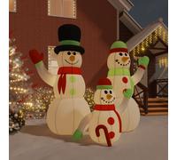 vidaXL Famille de bonhommes de neige gonflable avec LED 360 cm