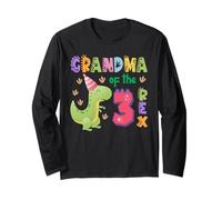 Famille de Dinosaures pour Grand-mère des Trois Rex Manche Longue