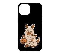 Famille de fantômes Kangourou avec Seau à Citrouille Coque pour iPhone 15
