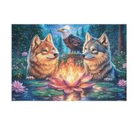 Famille de hiboux 1000 Pieces Casse-tête Adulte en Carton Rigide sans Déformation Difficile Moyenne Décoration Murale Idée Cadeau Anniversaire Premium 1000 PCS