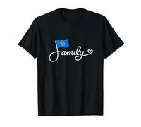 Famille de l'Oklahoma - Art de Mot du Patrimoine du Drapeau de l'Oklahoma T-Shirt