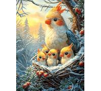 Famille de perroquets dans Un nid Puzzles 500 Pièces pour Adultes Educa Difficile Activité Créative Décoration Salon Jeu De Réflexion Cadeau Unique 500 PCS