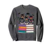 Famille de Pingouins sur des Livres avec Lunettes de Soleil Sweatshirt