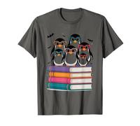Famille de Pingouins sur des Livres avec Lunettes de Soleil T-Shirt