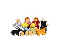 Bigjigs Toys Heritage Playset Wooden Doll Family - Dollhouse Figures