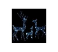 Famille de rennes de décoration Acrylique 300 LED blanc froid