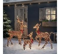 Famille de Rennes de Noël Lumineux Harewood Marrons