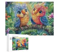 Famille de Tigres dans la forêt d'hiver avec des Baies Puzzle 300 Pièces pour Seniors Moment Calme Stimulation Cognitive Cadeau pour Loisirs 300 PCS