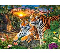 Famille De Tigres - Puzzle 2000 Pièces