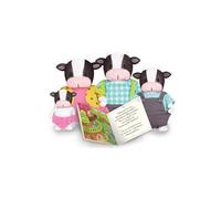 Li'l Woodzeez Famille de vaches Moosicalmoo, livre de lecture inclus Multicolore