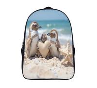 famille des pingouins sac à ordinateur portable grande capacité 12 ans et plus cartable grande capacité 2 compartiment animal sac à dos 3d imprimé-16,filles garçons pour l'école les voyages affaires