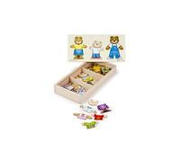 Melissa & Doug - 13770 - Wooden Bear Family Dress Up Puzzle