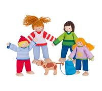Famille du camping, poupées articulées