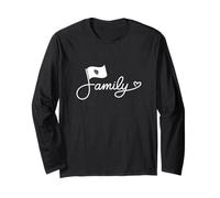 Famille du Massachusetts - Drapeau Bay Stater Heritage Word Art Manche Longue