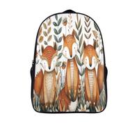 famille fox sac à dos d'école 2 compartiment solide et robuste sacs d'école imprimés des bois sacs à dos imprimé en 3d-16,12 ans et plus garçons filles pour les voyages les affaires