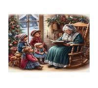 Famille Hiver Histoire Puzzle, 1000 Pièces Jeu Intérieur Adulte | 52x38cm Carton, Exercice Mental, Assemblage Précis, Amateurs De Puzzles, Réduction Du Stress
