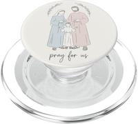 Famille Jésus Marie et Joseph prient pour Nous catholique PopSockets PopGrip pour MagSafe