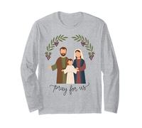 Famille Joseph Marie Jésus Catholique Pray for Us Manche Longue