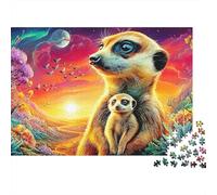 Famille Meerkat 1000 Piece Recycled Cardboard Imprimer Arbre Cascade Puzzle Lovers Brain Training Indoor Leisure Gift Anniversary Housewarming Present for Puzzle Fans 52x38cm/1000pcs
