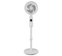 Famille Melchioni | MF2508SPD Support de ventilateur, 8 vitesses, tête inclinable à 90°, oscillant, minuterie 12h, télécommande, arrêt automatique, 50W, H 101 cm