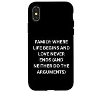 Famille où la Vie Commence et l'amour ne finit jamais Coque pour iPhone X/XS