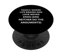 Famille où la Vie Commence et l'amour ne finit jamais PopSockets PopGrip Adhésif