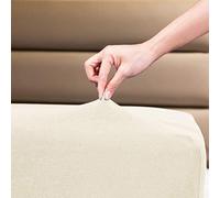Famille Parure de lit de qualité Premium 100% Coton Jersey Drap-Housse, lit King Size, crème