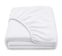 Famille Parure de lit en coton épais Jersey Mini Berceau Drap-housse, 50 cm x 100 cm, Blanc