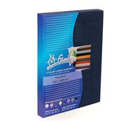 Famille Parure de lit Premium Qualité 100% Coton Jersey Drap-Housse, lit Simple, Bleu Marine